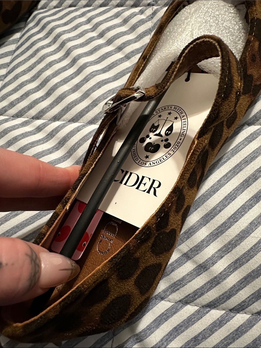 Cider Leopard Print Mary Jane Flats in Brown - Picture 4 of 4